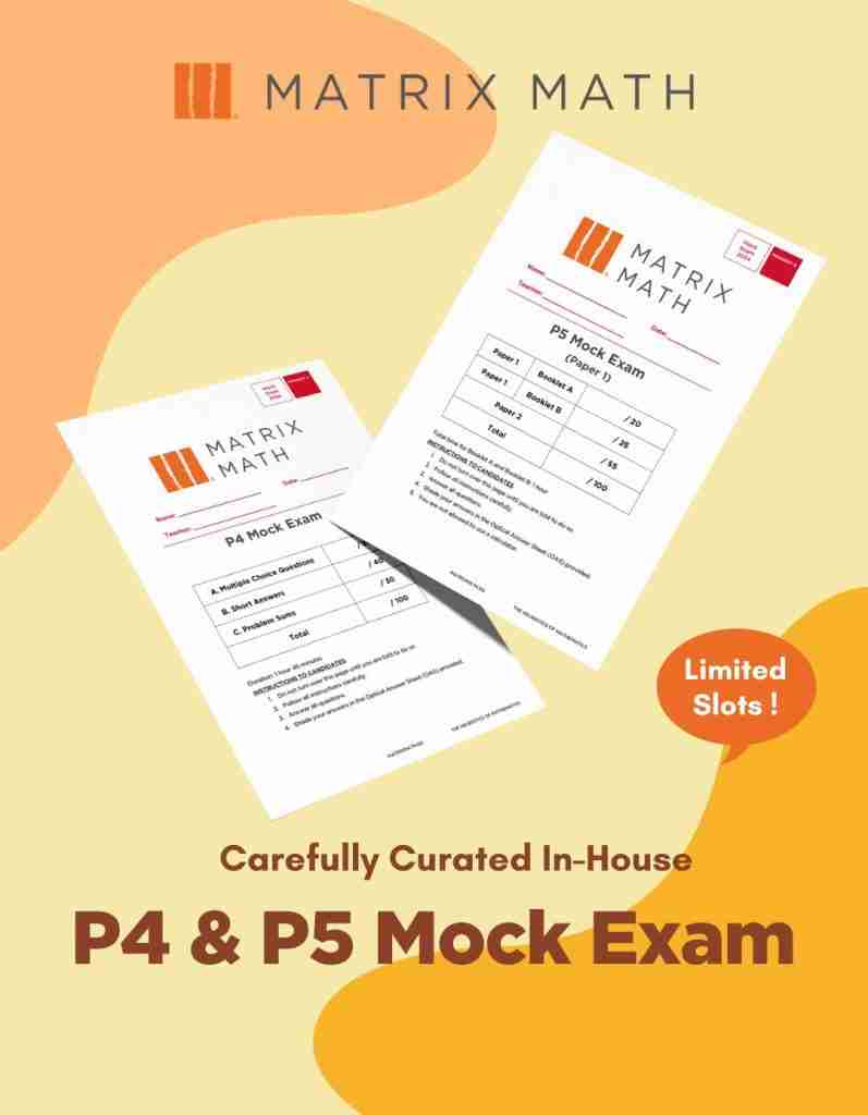 Mock Exams for Primary 4 and Primary 5. Specially designed to provide valuable exam experience and effectively assess students’ academic progress.