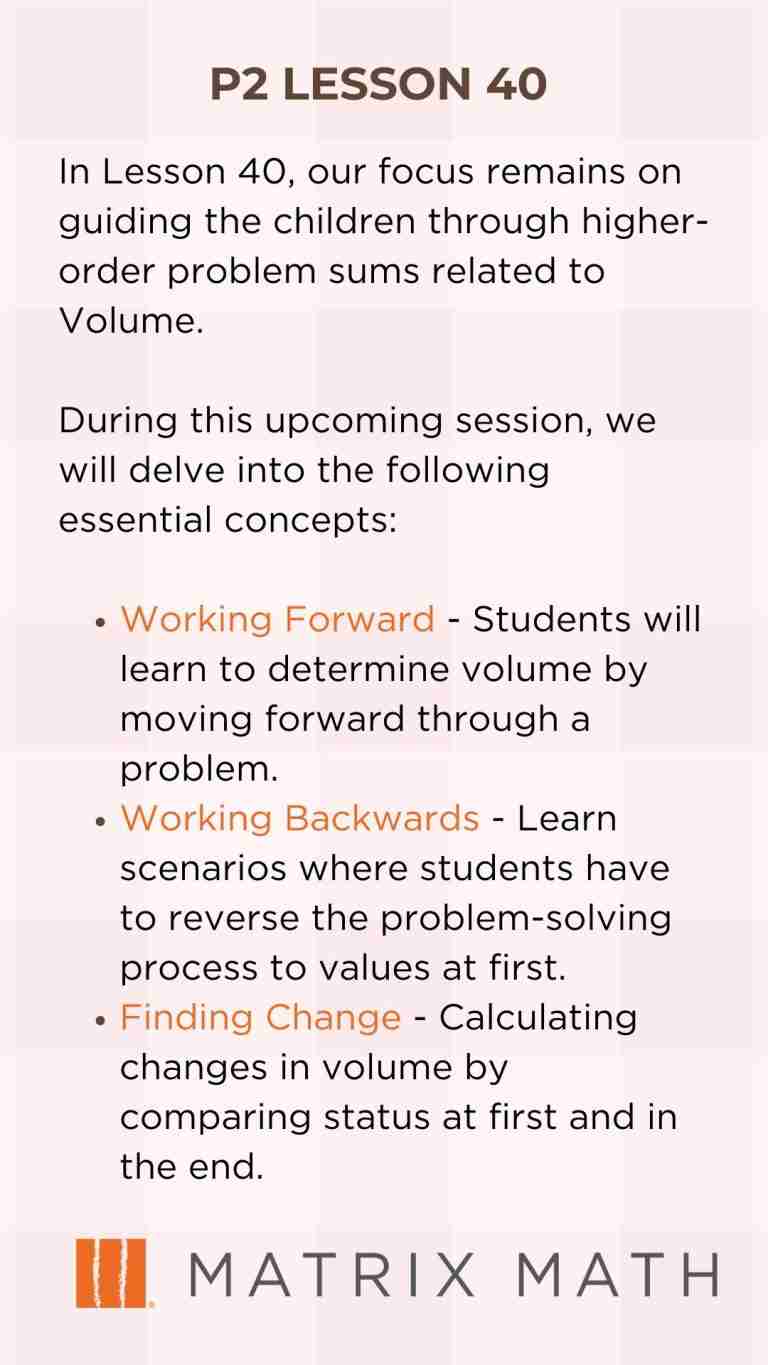 Bext Primary 2 Math Tuition Lesson 40 Synopsis