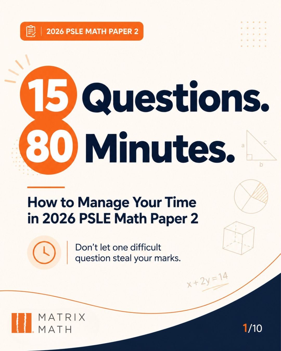 How to manage your time in 2026 PSLE Math Paper 2
