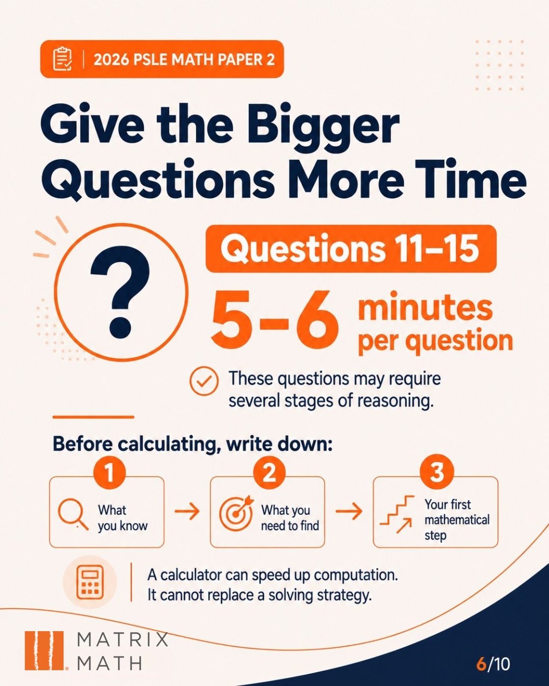 Give the bigger questions 11 to 15 more time