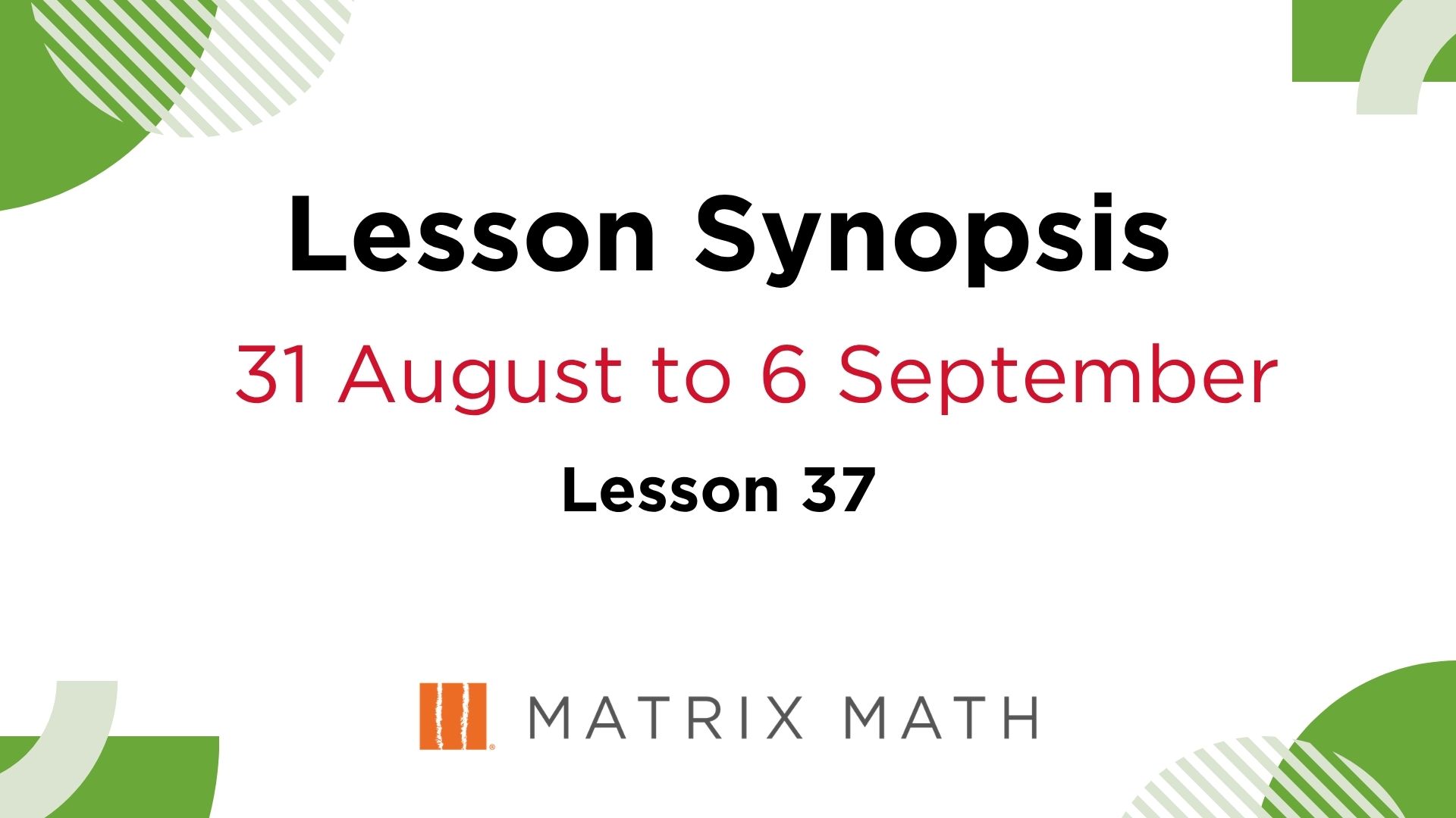 Primary Math Tuition Lesson Synopsis Lesson 37